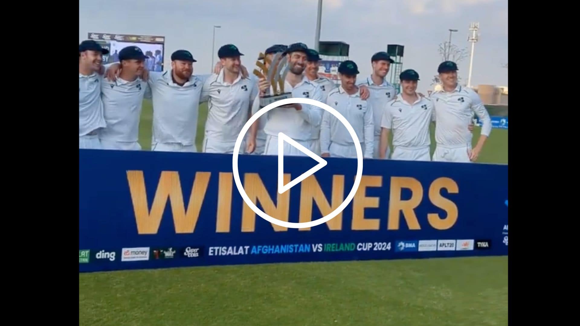 [Watch] Ireland Players Celebrate With Trophy After Historic Test Win Against Afghanistan